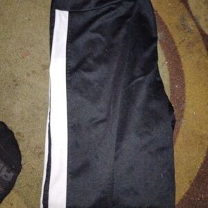 Men's Black Joggers with White Stripe